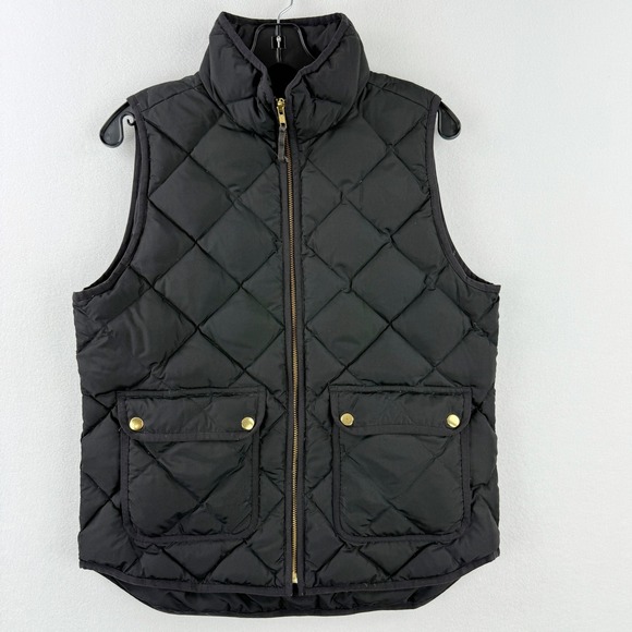 J. Crew Jackets & Blazers - J.CREW Womens Quilted Down Puffer Vest Size M Insulated Goose Fill Equestrian